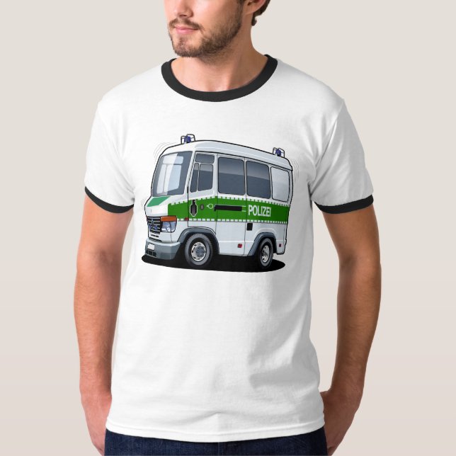 Camiseta Van de la policía personalizado (Anverso)