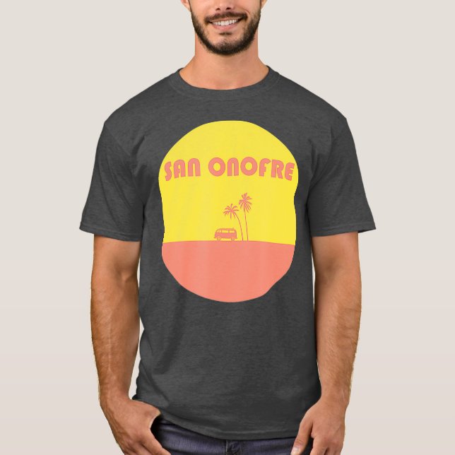 Camiseta Van de Surfing Throwback de San Onofre California (Anverso)