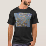 Camiseta Van Gogh Almond Blossom<br><div class="desc">Serie de pintura natural Vincent Van Gogh - Florencia de almendras en tonos azules</div>