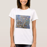 Camiseta Van Gogh Almond Blossom<br><div class="desc">Serie de pintura natural Vincent Van Gogh - Florencia de almendras en tonos azules</div>
