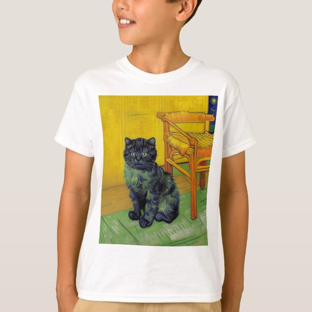 Camiseta Van Gogh Black Cat (Anverso)