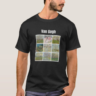 Camiseta Van Gogh Blossom Art Moderno Art Vintage Retro Gra