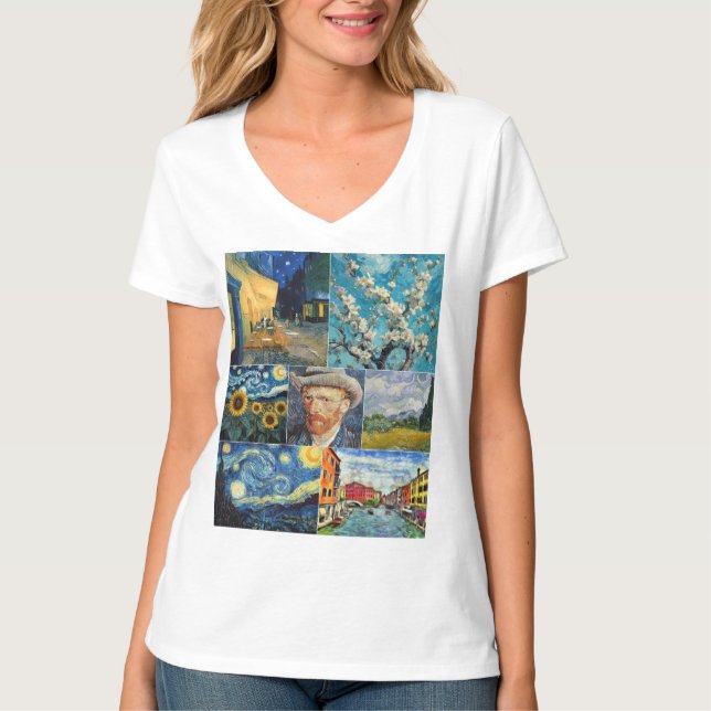Camiseta Van Gogh Fine Art Collage (Anverso)