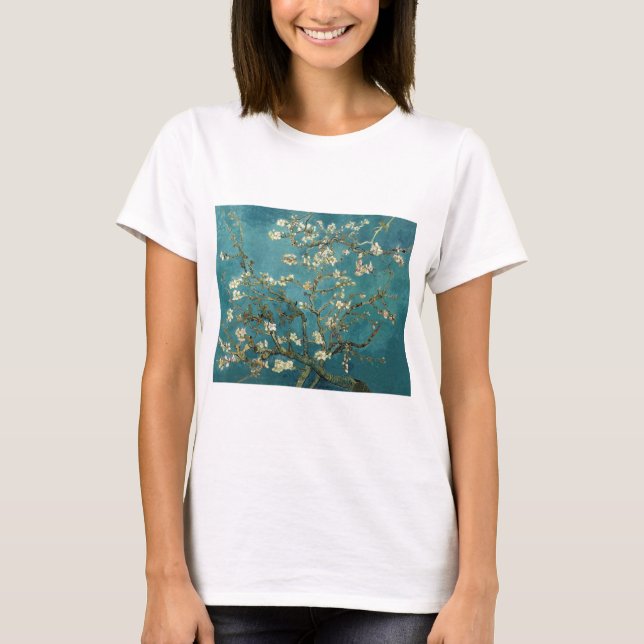 Camiseta Van Gogh - Floreciente árbol de almendros (Anverso)