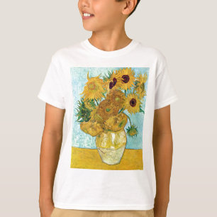 Camiseta van Gogh funda de vida fija con doce girasoles