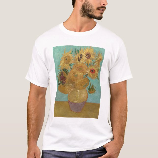 Camiseta Van Gogh - girasoles, tercera versión, repetición (Anverso)