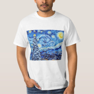 Camiseta Van Gogh - La noche estrellada - Arte de Navidades