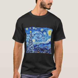 Camiseta Van Gogh - La noche estrellada - Navidades blancos