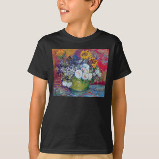 Camiseta Van Gogh - Naturaleza muerta con rosas y girasoles