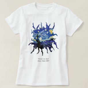 Camiseta van gogh noche estrellada 1889