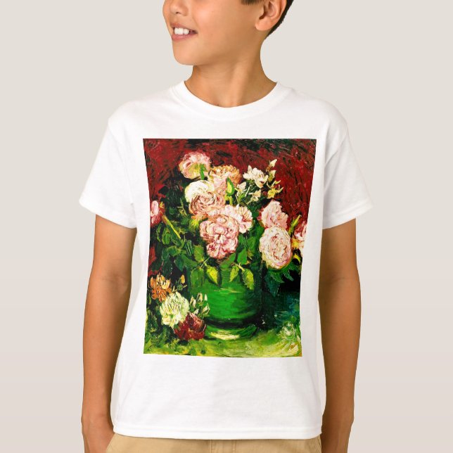 Camiseta Van Gogh Peonies y Rosas (Anverso)