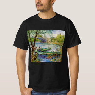 Camiseta Van Gogh pescando en primavera, Pont de Clichy