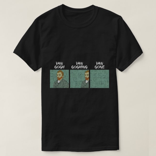 Camiseta Van Gogh se convirtió en el gracioso artista Pun H (Diseño del anverso)