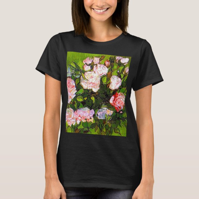 Camiseta Van Gogh sigue con la vida con rosas rosas rosas (Anverso)