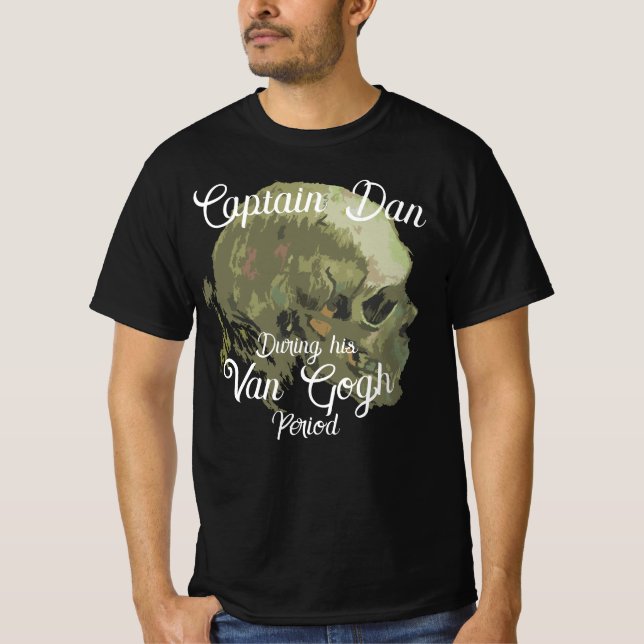 Camiseta Van Gogh Skull con el fondo de Arles (Anverso)