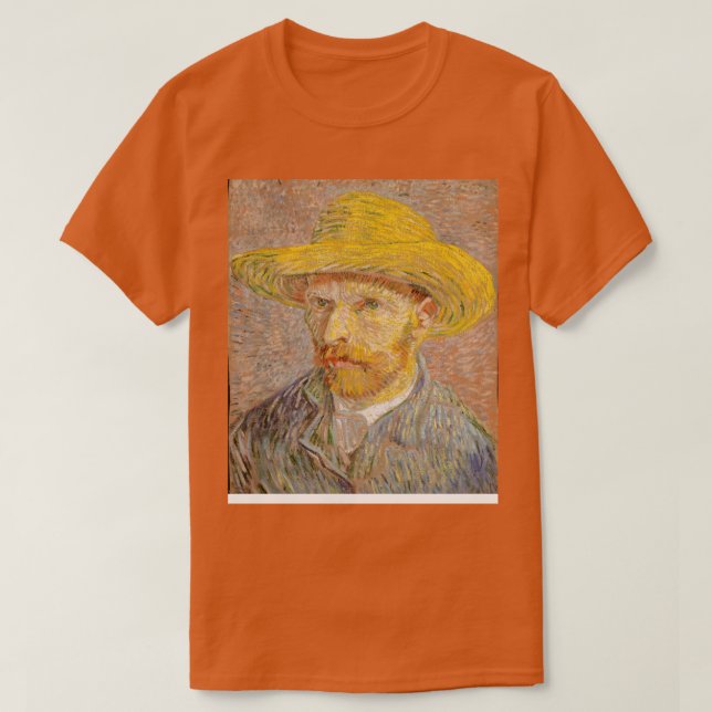 Camiseta Van Gogh SPortrait con un Gorra de paja (Diseño del anverso)