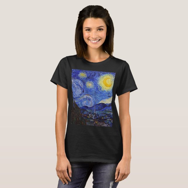 Camiseta van Gogh ,“ “  ”Starry night ” (Anverso completo)