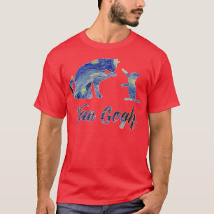 Camiseta Van Gogh Starry Night Cat Art Van Gogh Pintura Ae