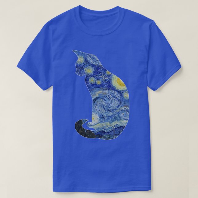 Camiseta Van Gogh Starry Night Cat Art Van Gogh Pintura Ae (Diseño del anverso)