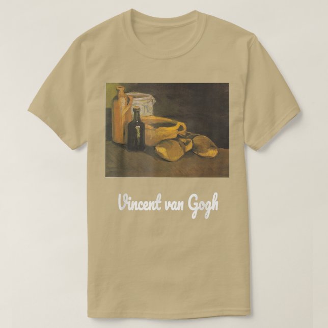 Camiseta Van Gogh Still Life with Clogs and Pots Retro Vin (Diseño del anverso)
