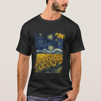 Camiseta Van Gogh Sunflowers Flores Amarillas Vintage Art P
