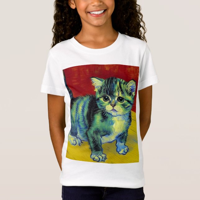 Camiseta Van Gogh Tabby Cat (Anverso)