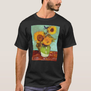 Camiseta Van Gogh - Tres Girasoles En Un Jarrón - Arte Fino