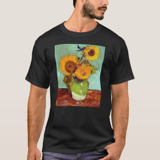 Camiseta Van Gogh - Tres Girasoles En Un Jarrón - Arte Fino