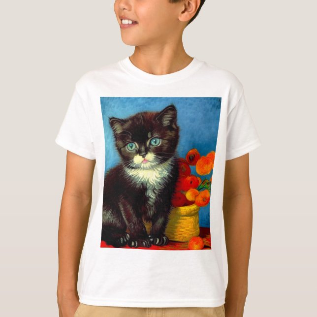 Camiseta Van Gogh Tuxedo Cat (Anverso)