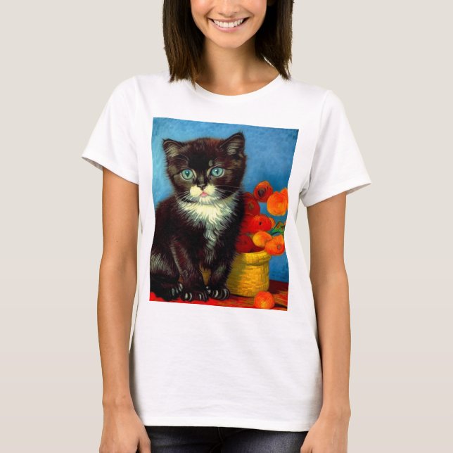 Camiseta Van Gogh Tuxedo Cat (Anverso)
