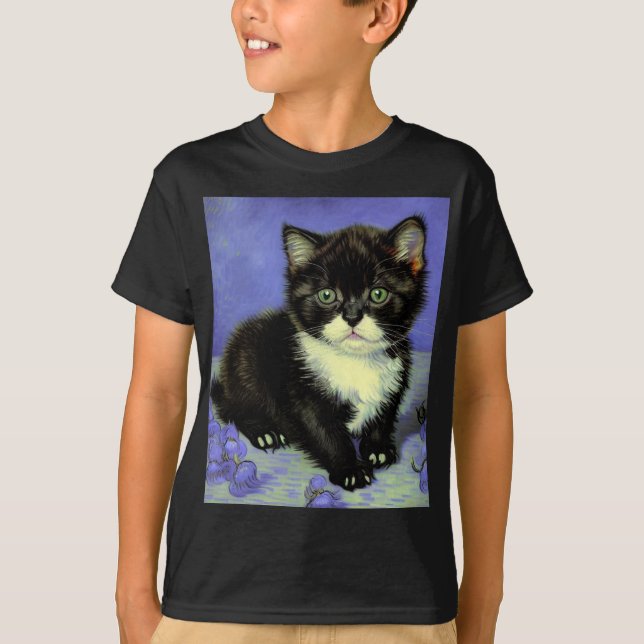 Camiseta Van Gogh Tuxedo Kitten (Anverso)