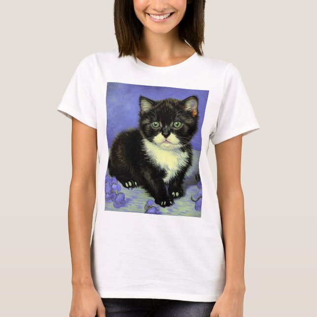 Camiseta Van Gogh Tuxedo Kitten (Anverso)