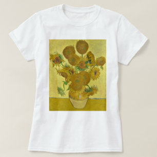 Camiseta Van Gogh Vase con la Galería de Quince girasolesHD