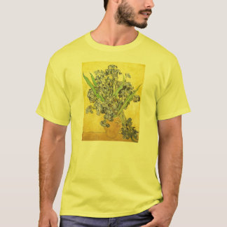 Camiseta Van Gogh Vase de Vida Fija, Irises (F678) Bella Ar