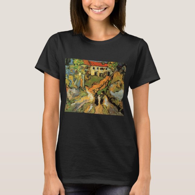 Camiseta Van Gogh Village Street y Steps Auvers, figuras (Anverso)