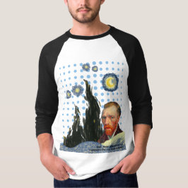 Camiseta  Van Gogh with every star I see, stars face art 