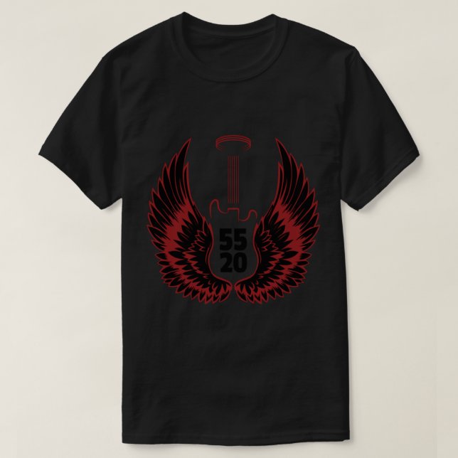 Camiseta Van Halen 5520 Guitar Black (Diseño del anverso)