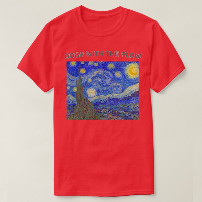 Camiseta Van Inmersivo Gogh El Gogh De Noche Estridente Con (Diseño del anverso)