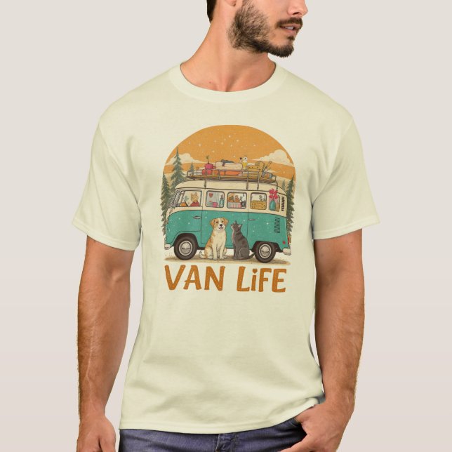 Camiseta Van Life Adventure Paws T-Shirt (Anverso)