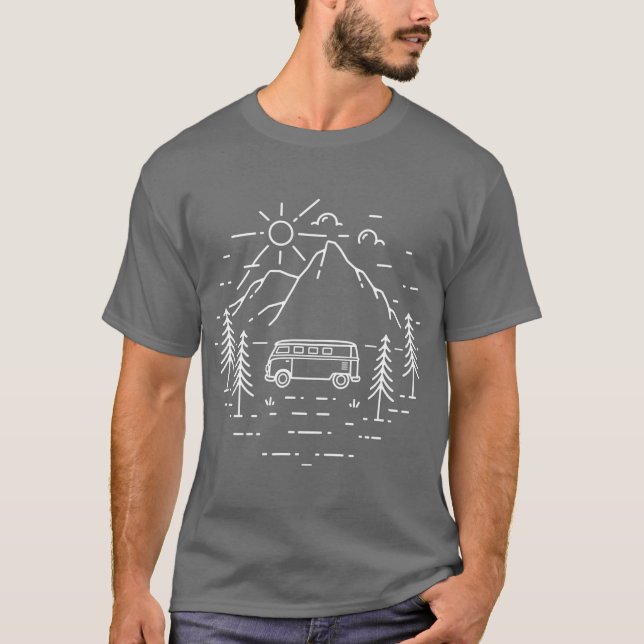Camiseta Van Life camping Naturaleza Vanlife Camper Clothin (Anverso)