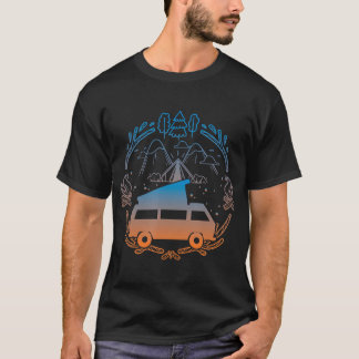Camiseta Van Life Design - Vanagon Van Bus Dipper Campfire