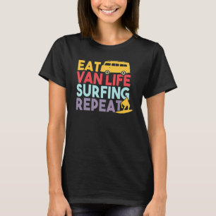 Camiseta Van Life Eat Van Life Surfing Repeat - Vanlife Sur