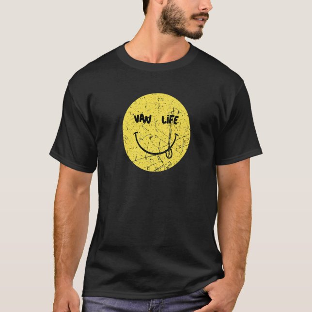 Camiseta Van Life Happy Camper Van Camping Travel Nomad (Anverso)