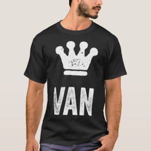 Camiseta Van the King Crown y el diseño del nombre de los h