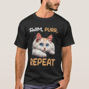 Camiseta Van Turco NADA REPITE MAULLAR Gato nadando Van Tur