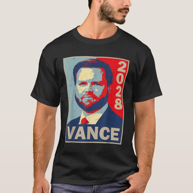 Camiseta Vance 2028 presidente 28 Republicano vintage (Anverso)