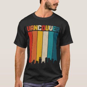 Camiseta Vancouver BC Skyline Vintage Retro Canadá Canadá