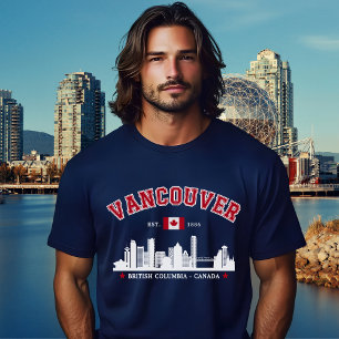 Camiseta Vancouver Canada Skyline   Iconic City Design