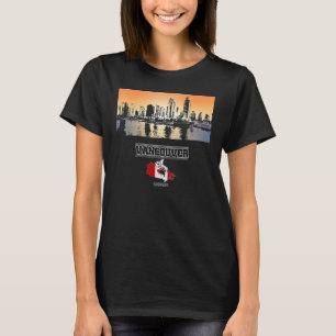 Camiseta vancouver canada Skyline Vacation Souvenir ciudad