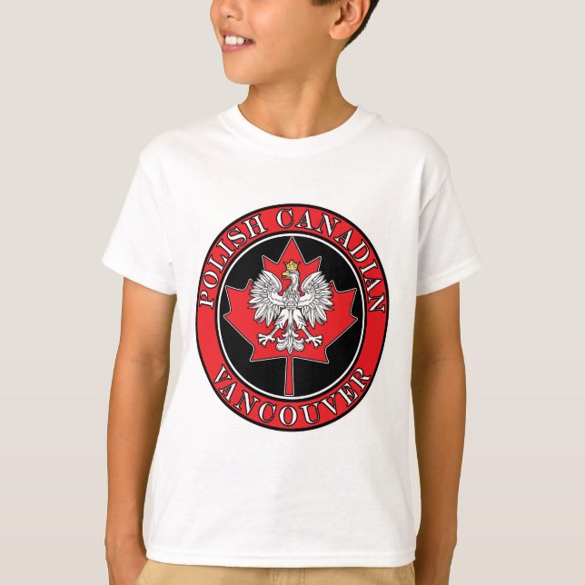 Camiseta Vancouver Ronda Polaca Leaf Canadiense (Anverso)